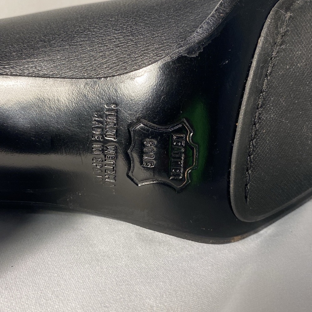 Vintage Stuart Weitzman | Leather Square Toe Bloc… - image 7